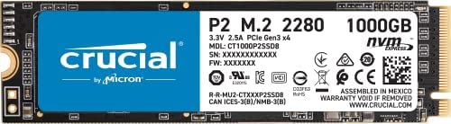 DESKTOP HARD DISK DRIVES, HARD DISK DRIVES, LAPTOP HARD DISK DRIVES, NVMES Crucial P2 1TB 3D NAND NVMe PCIe – CT1000P2SSD8 FOR LAPTOP & PC