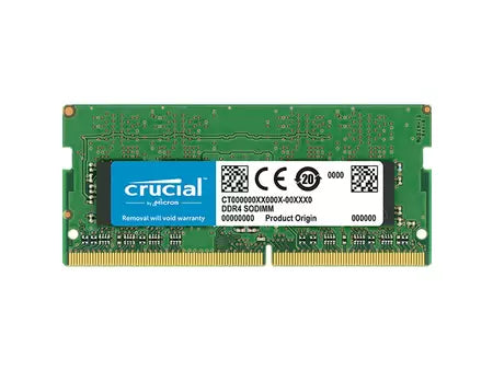 Crucial 4GB DDR4 RAM for laptops, 2666 MHz, compatible with multiple brands, used and pulled from laptops.