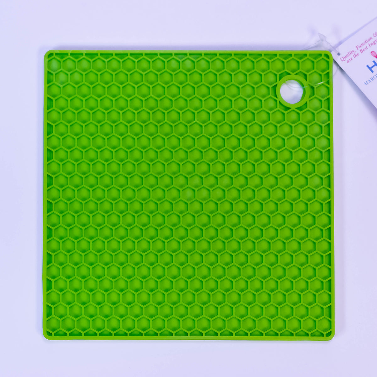 Food-grade silicone trivets from Zoni Stores, flexible kitchen accessories for protecting surfaces from hot cookware.