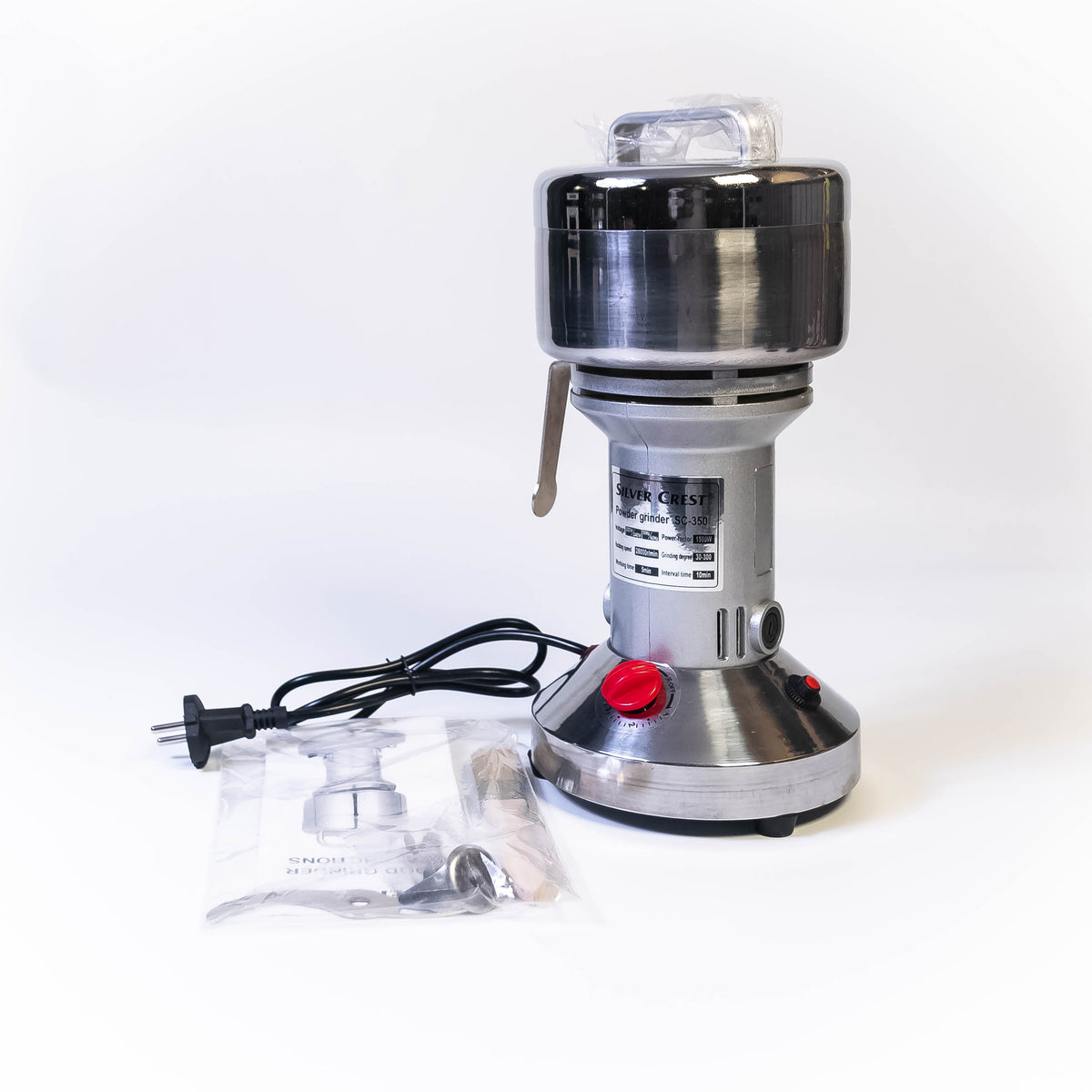Silver Crust Motor Mini Electric Salt and Spice Grinder by Zoni Stores, compact stainless steel spice mill with adjustable grinding mechanism