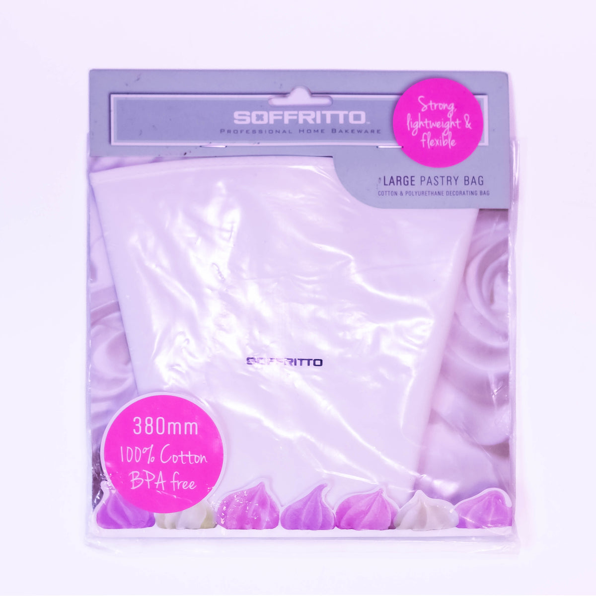 Large Zoni Stores cotton pastry bags for baking, showing durable, premium baking tools with a focus on the textured cotton material.