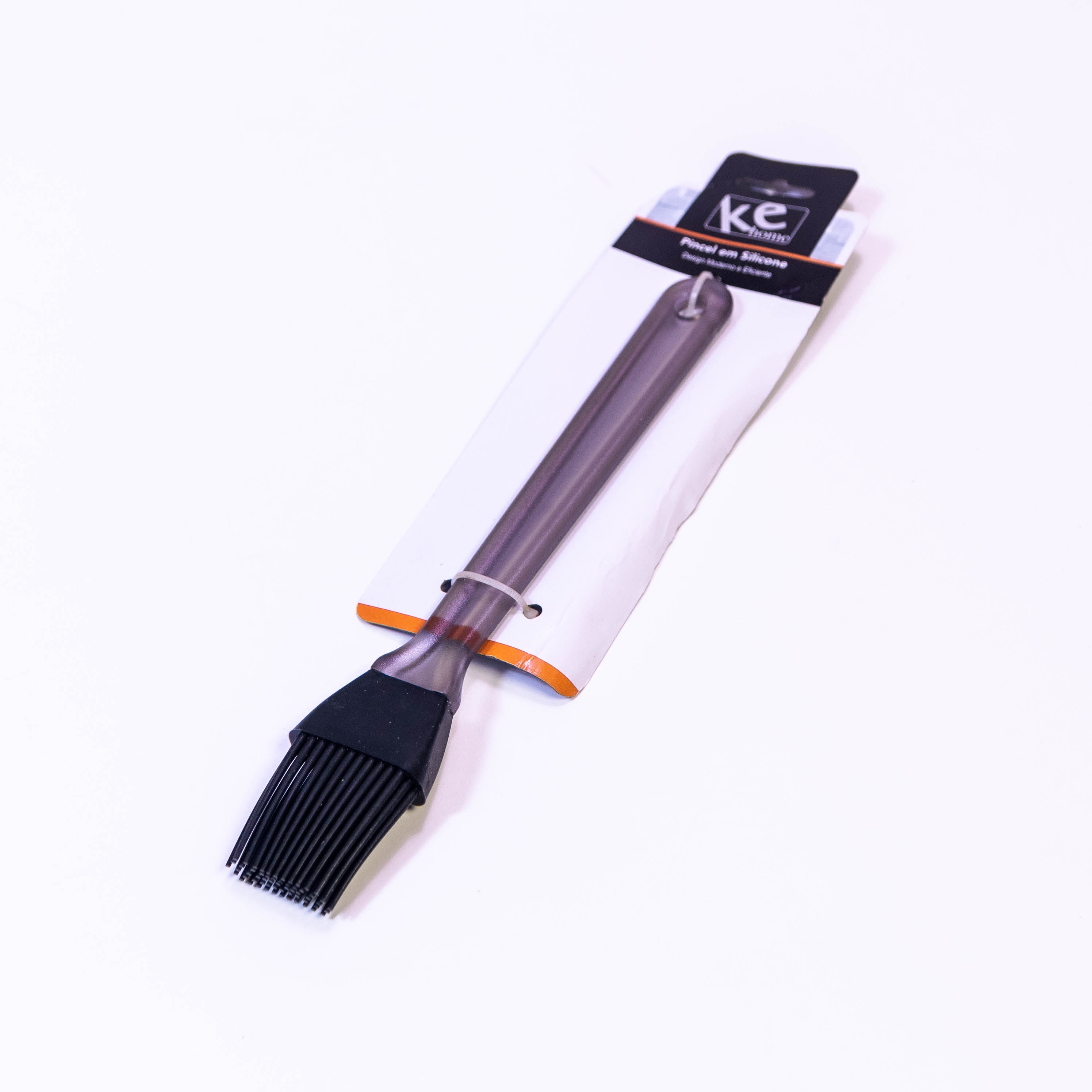 10-Inch Black Silicone Oil Brush with Durable Plastic Handle