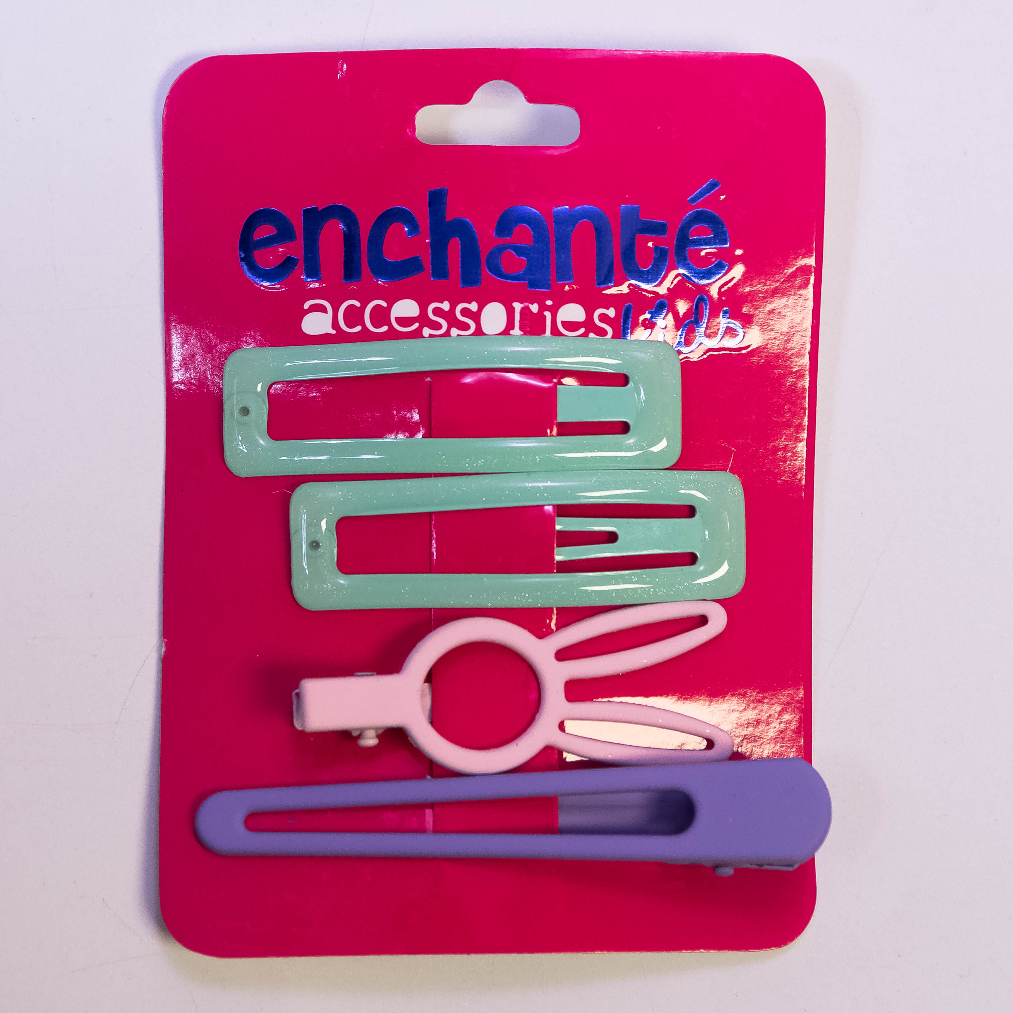 Whimsical Quartet: 4-Piece Metallic Hair Pins Set