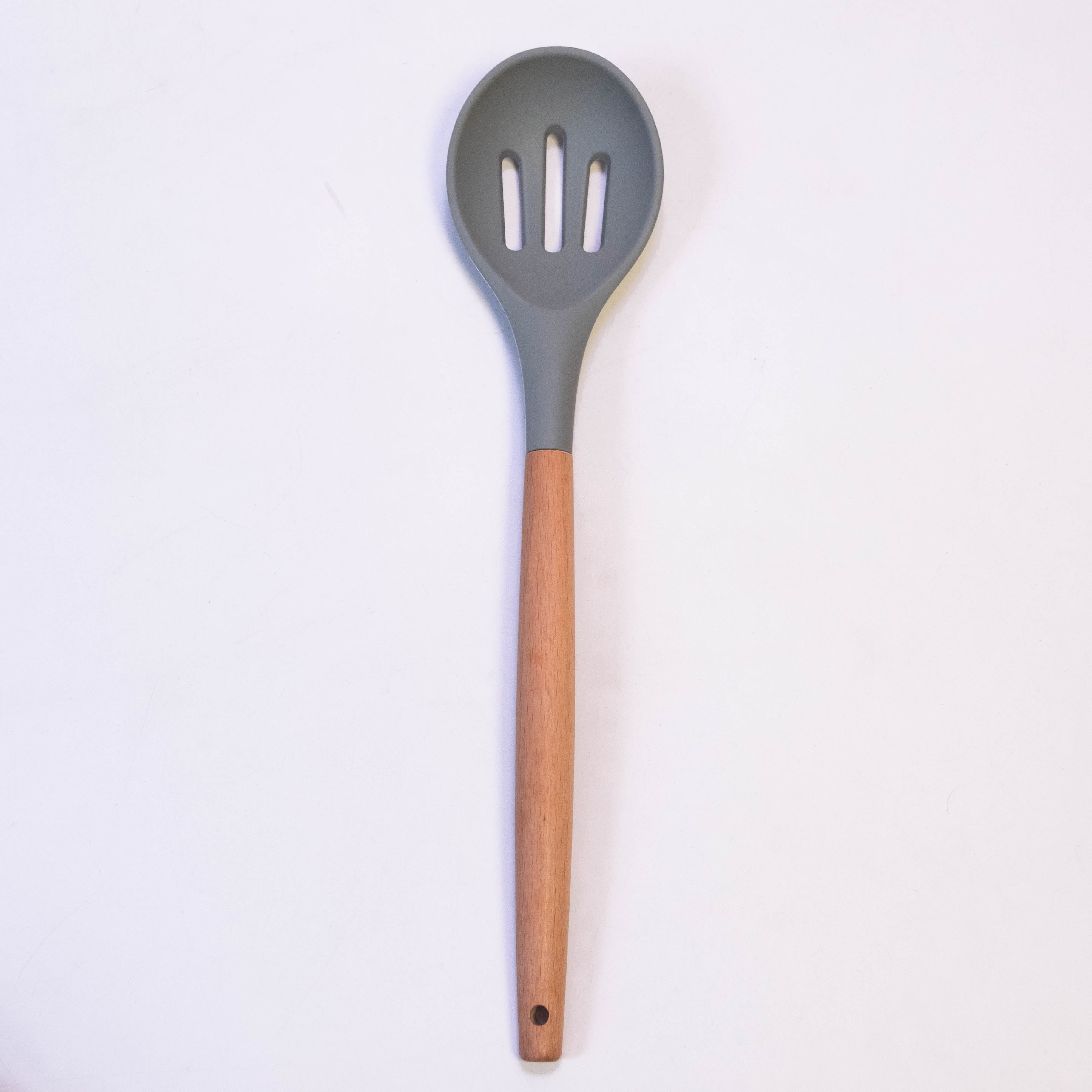 Ultimate Chef Slotted Silicone Spoon with Wooden Handle