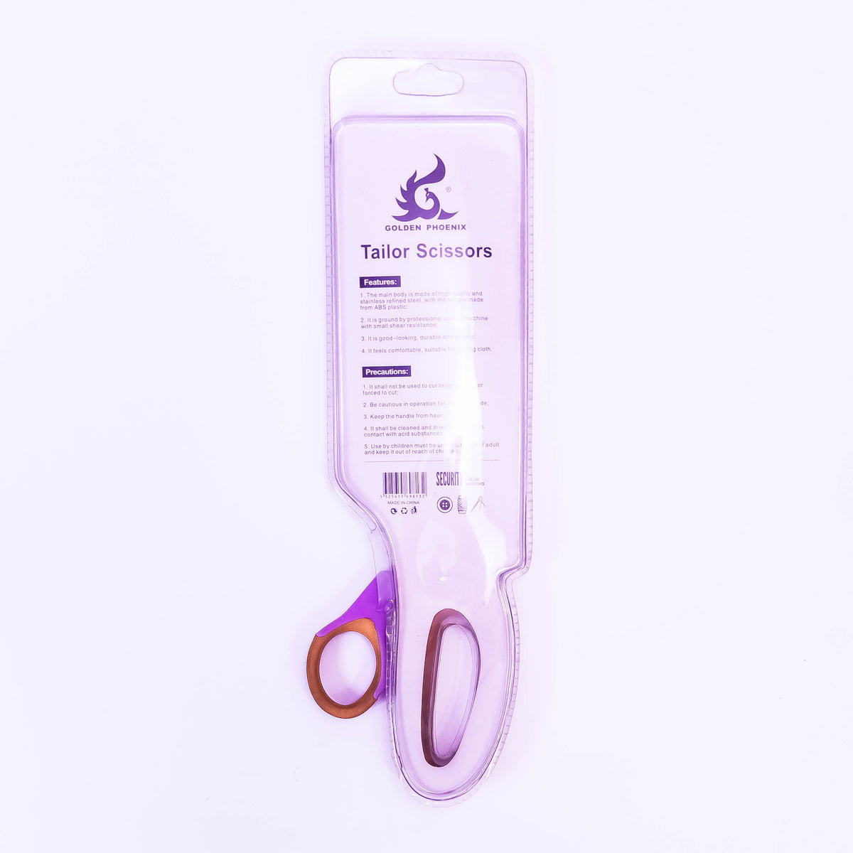 Golden Phoenix 10-inch scissors from Zoni Stores with sharp blades and ergonomic handles, ideal for precise cutting tasks.