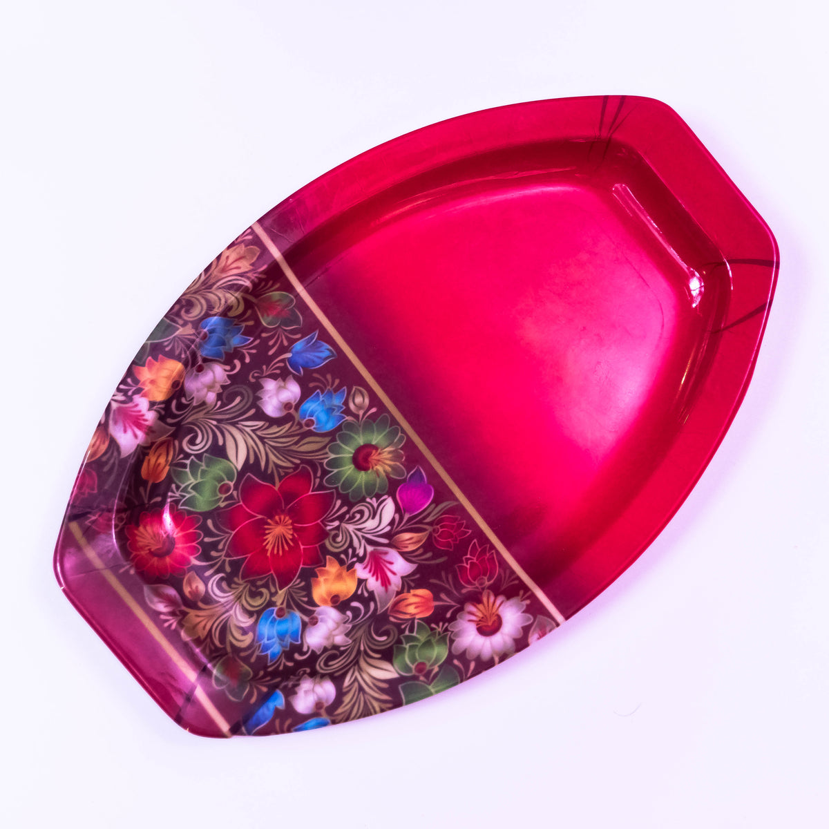 Small oval-shaped melamine serving tray by ZoniStores, ideal for kitchen accessories and food presentation.