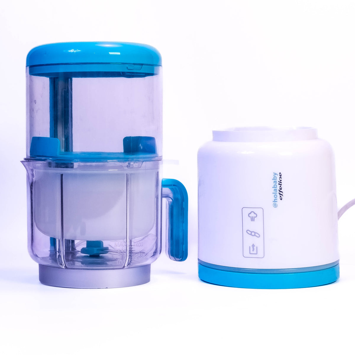 Zoni Stores MasterBlend Effeliae 6-in-1 food processor with stainless steel blades and multiple attachments in a modern kitchen setting.