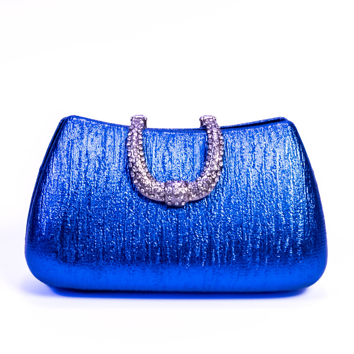 Blue Damara women's elegant clutch purse by ZoniStores, stylish evening bag with sleek design for parties and special occasions.