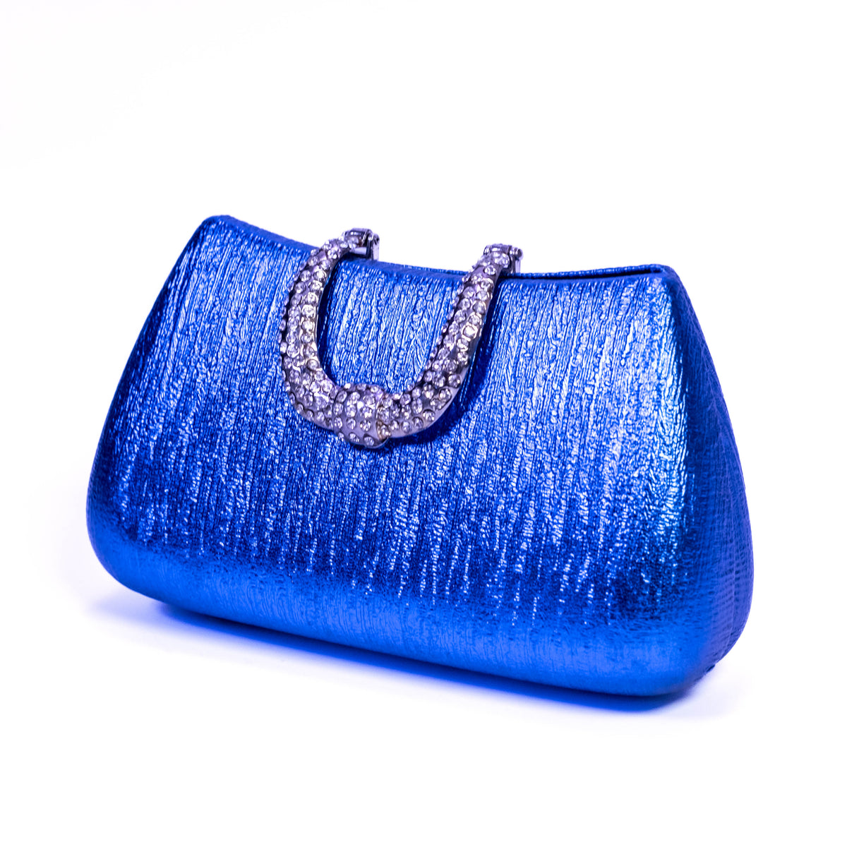 Blue Damara women's clutch purse by ZoniStores, elegant evening party bag with sleek design and stylish accents.