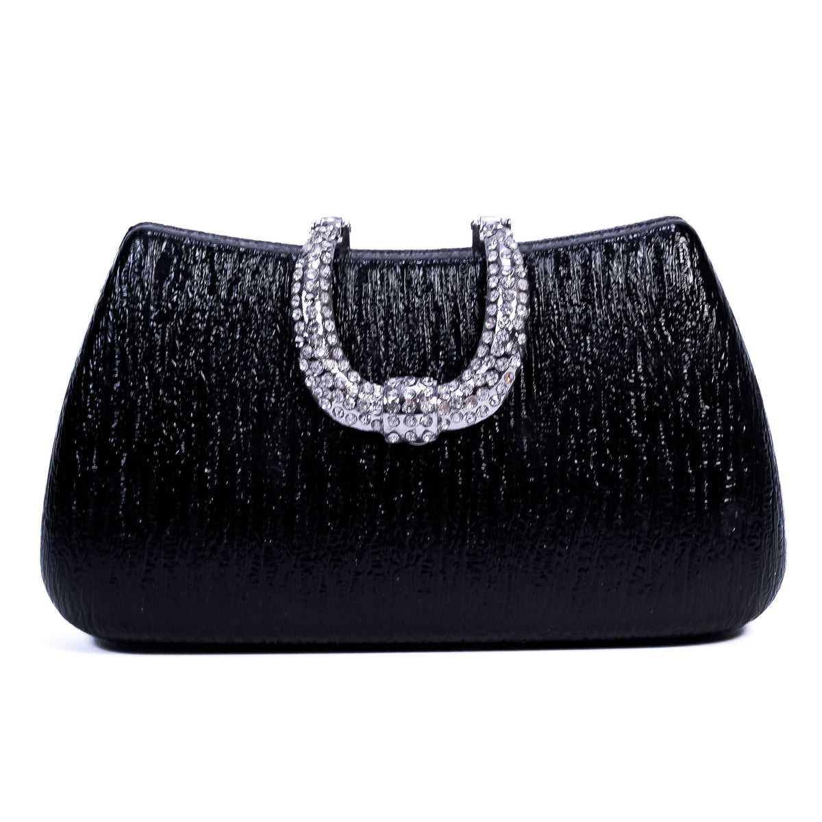 Elegant black Damara women's clutch purse by ZoniStores, featuring a sophisticated design for parties and special occasions.
