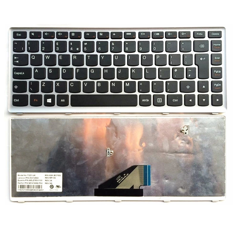 LAPTOP KEYBOARDS, LENOVO KEYBOARDS Laptop keyboard for Lenovo Ideapad U310 U310-IFI U310-ITH Notebook English keyboard with Silver Frame