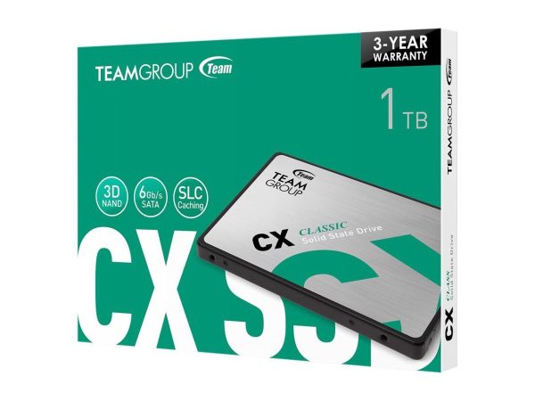 DESKTOP HARD DISK DRIVES, HARD DISK DRIVES, LAPTOP HARD DISK DRIVES, SSDS Team Group CX2 2.5″ 1TB SATA III 3D NAND Internal Solid State Drive (SSD) T253X6001T0C101