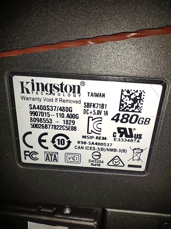 HARD DISK DRIVES, SSDS BRANDED SSD 480gb KINGSTON A400 SATA SSD 2.5″ USED BRANDED