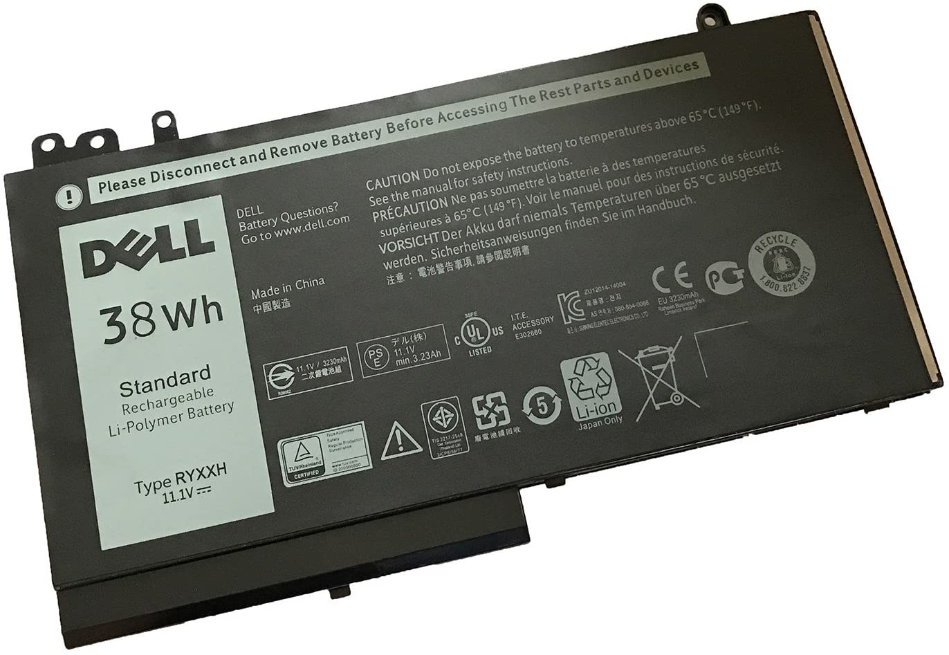 DELL BATTERY, Laptop Batteries ORIGINAL RYXXH Laptop Battery For Dell Latitude 12 5000 11 3150 3160 3550 E5250 E5450 E5550 9P4D2