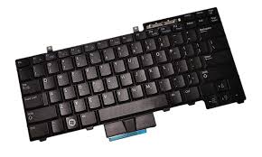 Dell Latitude E5400 E5410 E5300 E5500 US laptop keyboard with black keys and white lettering, compatible with Dell models.