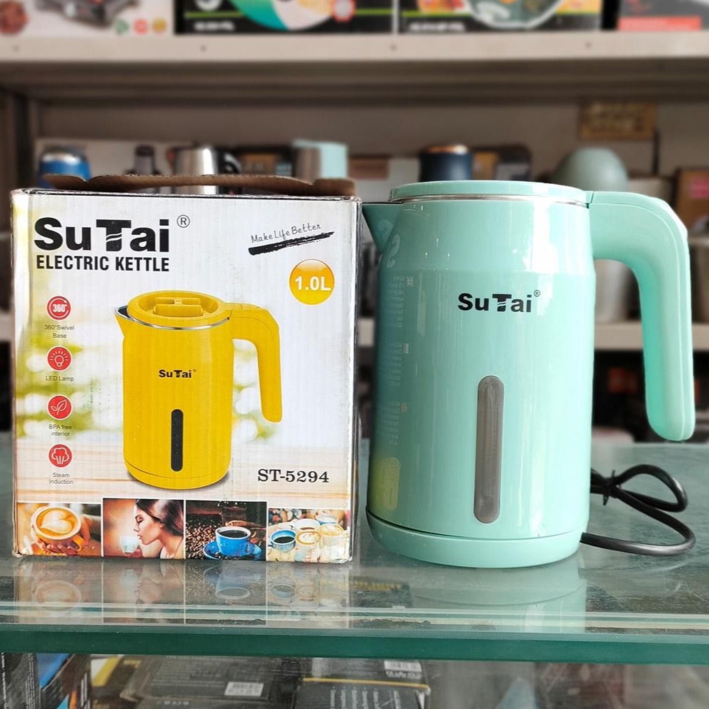 Zoni Stores Sutai Electric Kettle ST-5294 with stainless steel body and digital display for quick boiling.