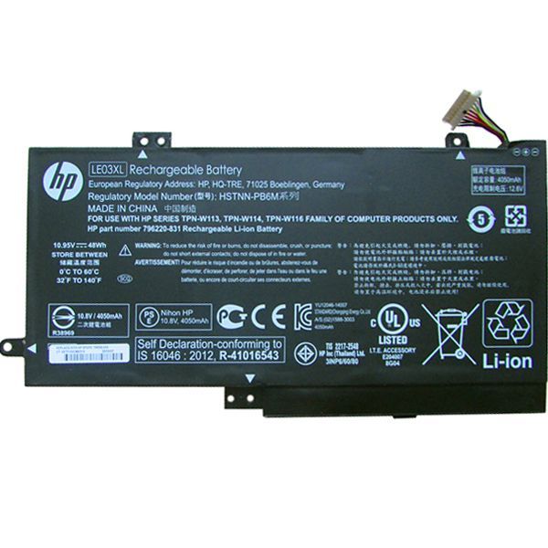HP BATTERY, Laptop Batteries ORIGINAL LE03XL BATTERY FOR HP Envy X360 15-W002NL Pavilion X360 13-S003NF LE03XL 48Wh 100% Original Laptop Battery