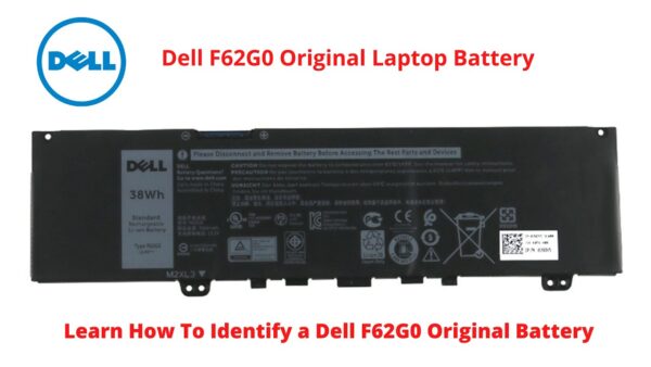 DELL BATTERY, ORIGINAL F62G0 Laptop Battery for Dell Inspiron 13 7000 7370 7373 7380 7386 5370 39DY5 039DY5 RPJC3 P83G P87G P91G P91G001 P83G001 P83G002 P87G001 R1605S 0RPJC3 D1525S D1505G D1605S D2505G 11.4V 38WH 100% Original Laptop battery
