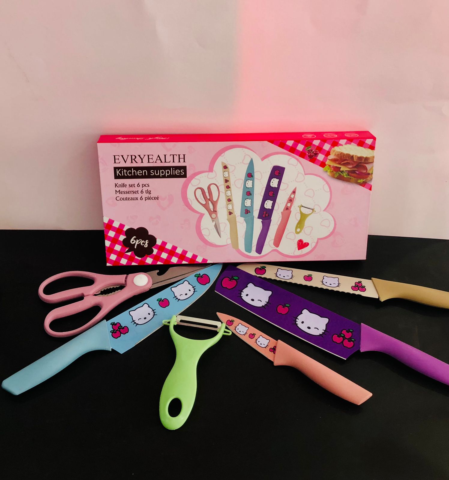 Premium chef knife and utility scissors set ideal for every kitchen setup