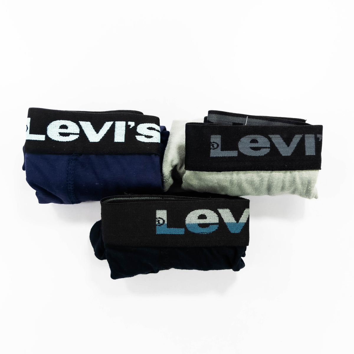 Pack of three Zoni Stores branded Levi's boxer briefs featuring comfortable fabric and classic Levi's style.