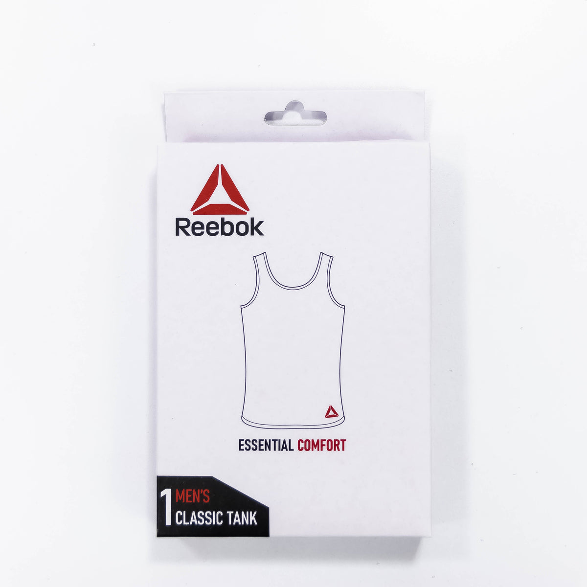 Zoni Stores branded Reebok vest in black, displayed flat with front view, lightweight athletic clothing for men or women.