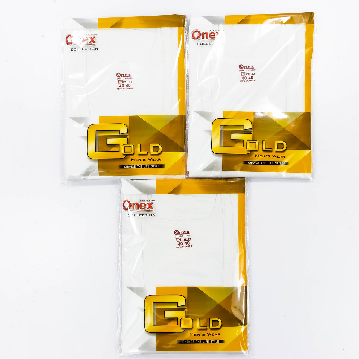 Set of three Zoni Stores Cresta Luxe half sleeve shirts in various colors, casual men's clothing with comfortable fabric.