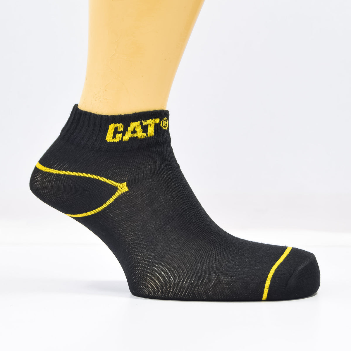 Pack of three Zoni Stores branded C-A-T ankle socks in various colors, displayed flat on a white background.
