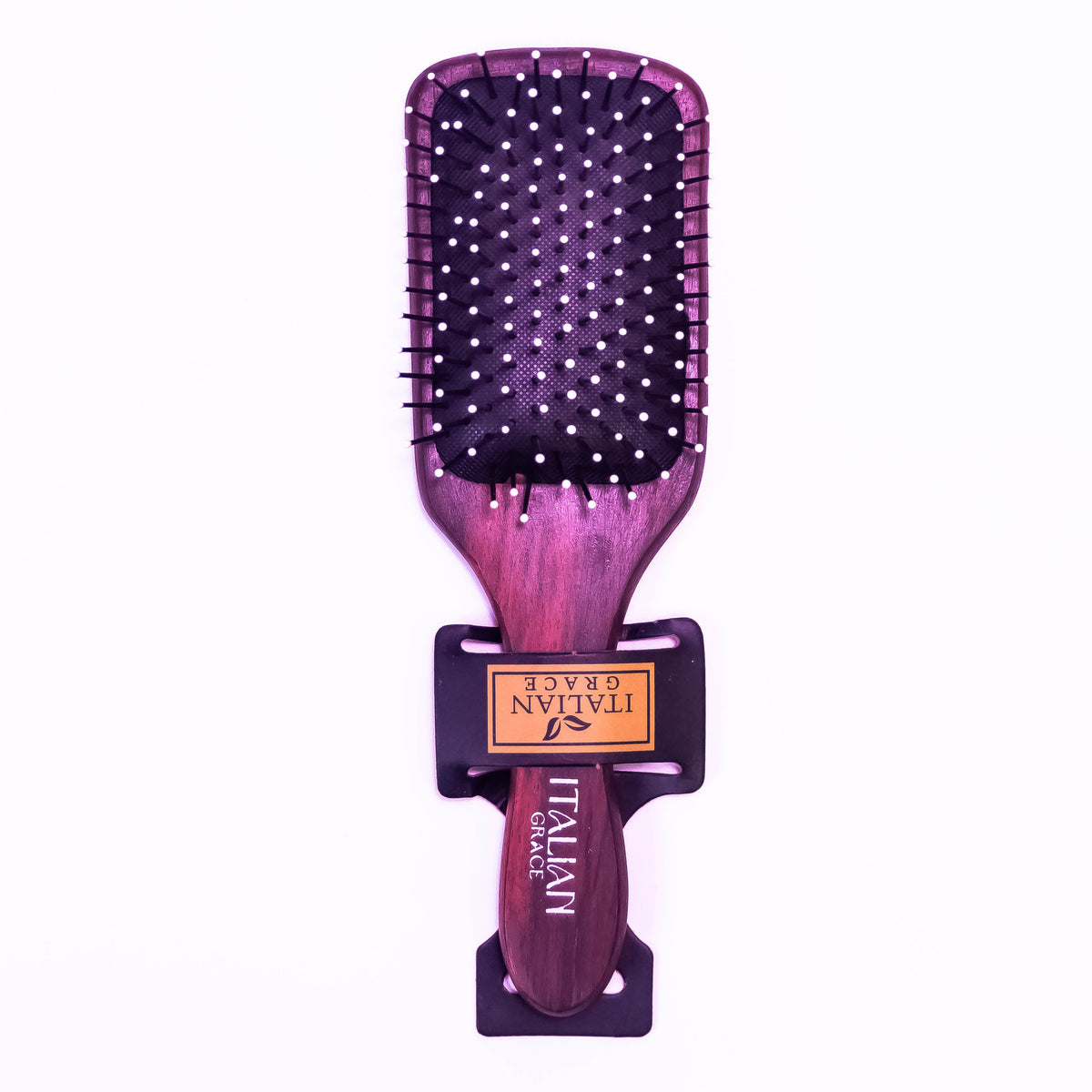 Wooden hair brush C5 by Zoni Stores with natural wooden bristles and ergonomic handle, suitable for detangling and styling hair.