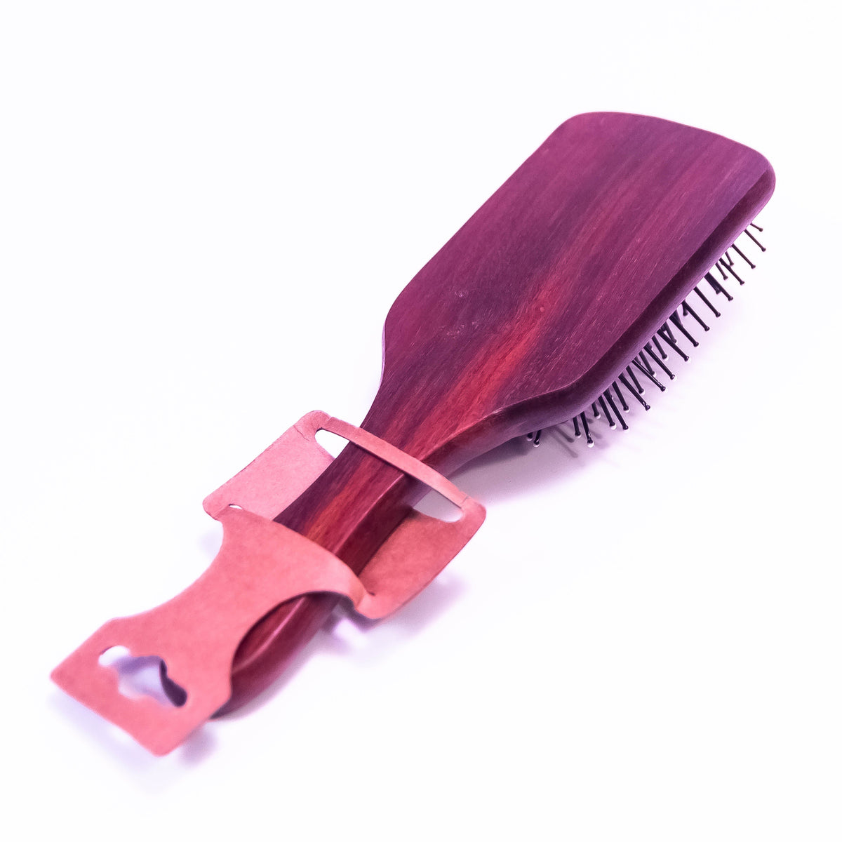 Wooden hair brush C5 by Zoni Stores with natural wooden bristles and ergonomic handle, suitable for gentle hair detangling.