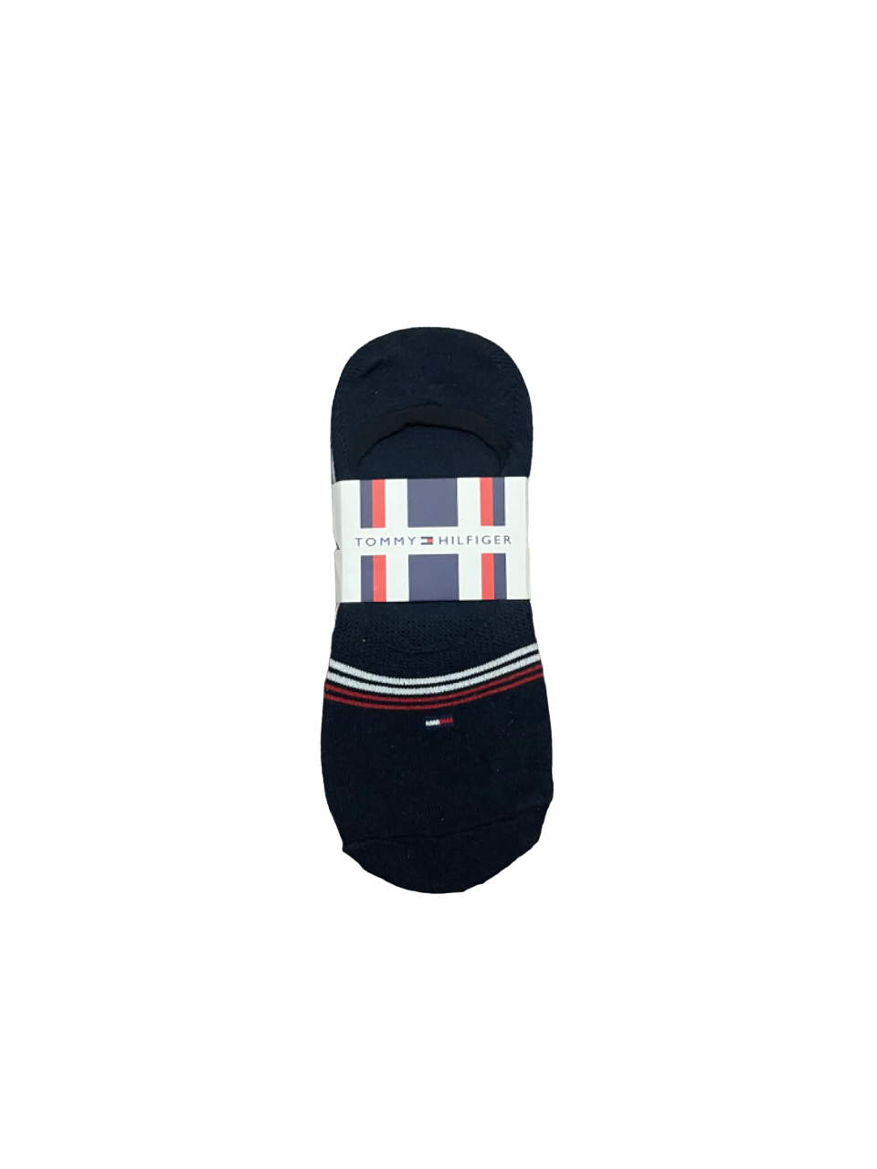 Pair of Tommy Hilfiger branded inside socks in a pack of six, featuring classic design and comfortable fabric from Zoni Stores.