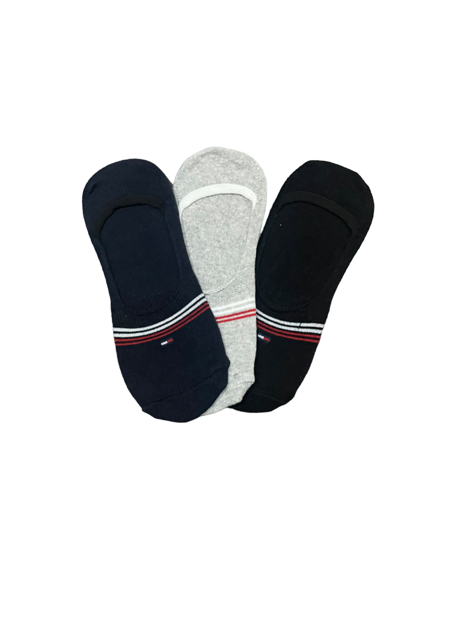 Pair of Tommy Hilfiger branded inside socks in a pack of six, featuring classic design and comfortable fabric from Zoni Stores.