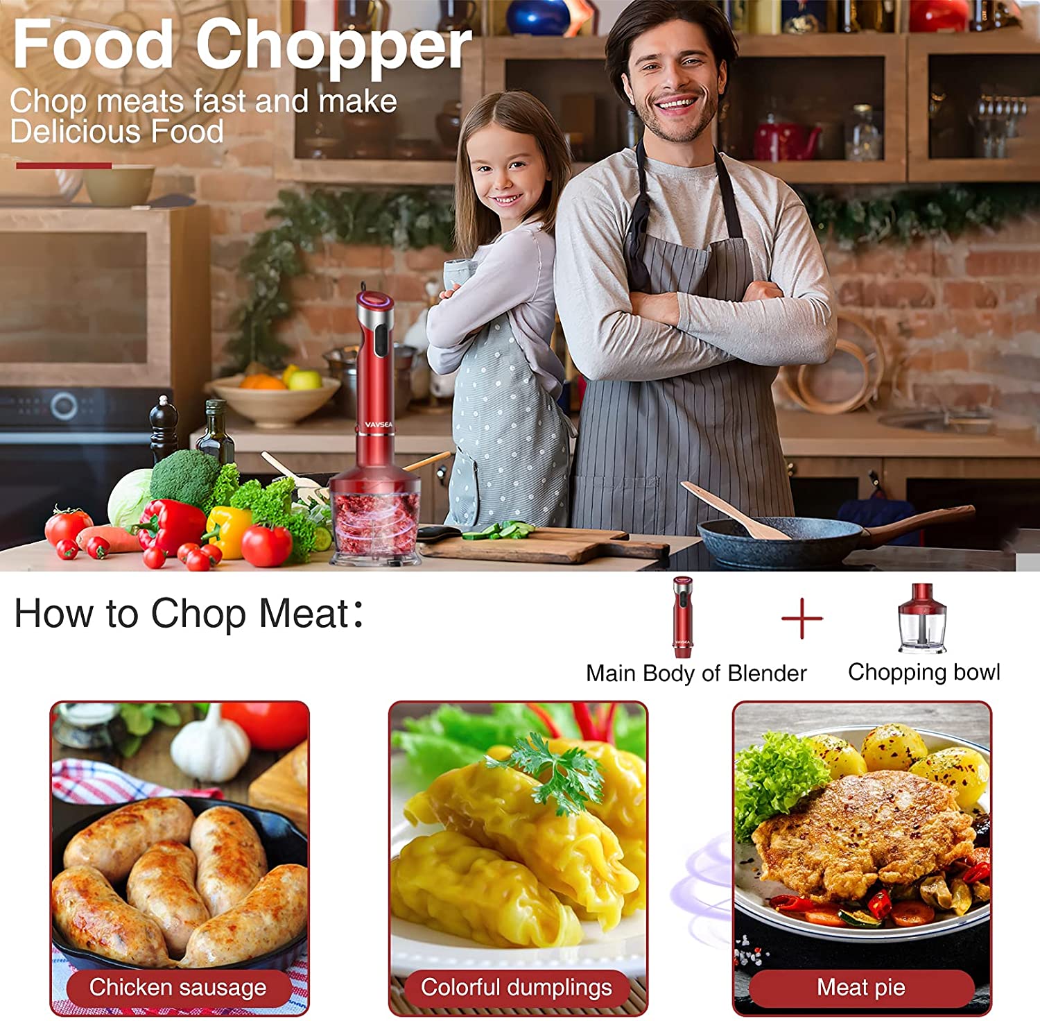 VAVSEA 1000W 5-in-1 Immersion Hand Blender