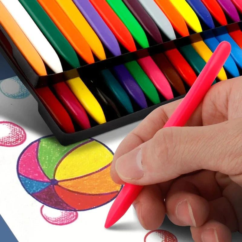 12 Pcs Plastic Crayons Colour.