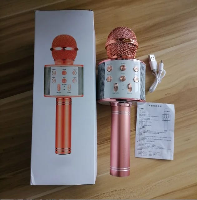 12 WS-858 Wireless Bluetooth Handheld Portable Karaoke Mic.