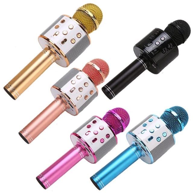 12 WS-858 Wireless Bluetooth Handheld Portable Karaoke Mic.