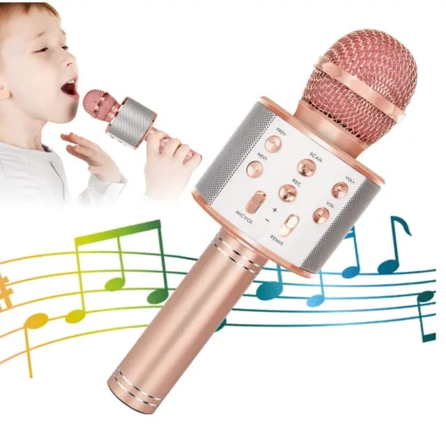 12 WS-858 Wireless Bluetooth Handheld Portable Karaoke Mic.