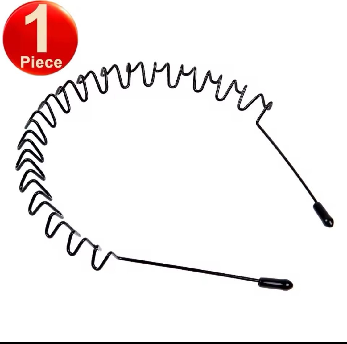 12 piece Fashion Metal Hair Band for Men Women Unisex Black Wavy Hair Head Hoop Band Sports Headband Hairband Hair Accessories Gift.