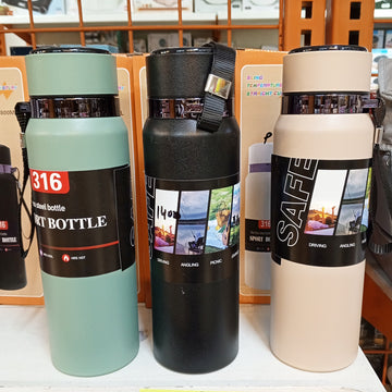 Temperature Display Stainless Steel 800ML Water Bottle - Hot & Cool