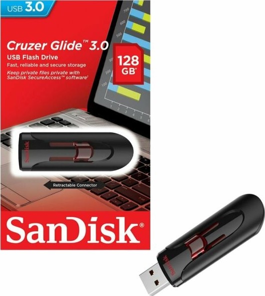 SANDISK, USB DRIVES SanDisk 128GB USB Cruzer Glide 128GB USB 3.0 | SDCZ600-128G-G35