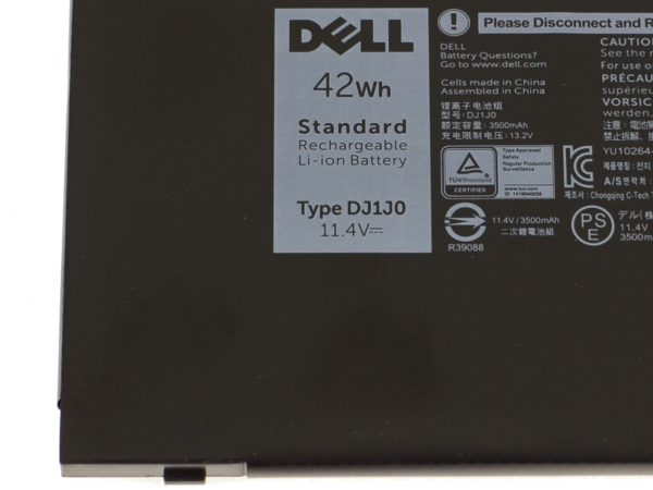 DELL BATTERY, Laptop Batteries Laptop Battery for Dell Latitude 7480 / 7380 / 7280 DJ1J0 3-Cell 42Wh Laptop Battery