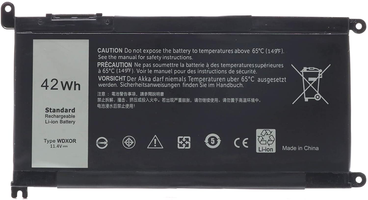 DELL BATTERY, Laptop Batteries WDXOR Laptop Battery for Dell Inspiron 13 7378 13 5000 5378 5368 15 7579 5567 5568 5578 7570 7569 Inspiron 5000 7000 17 5000 Series Laptop BATTERY