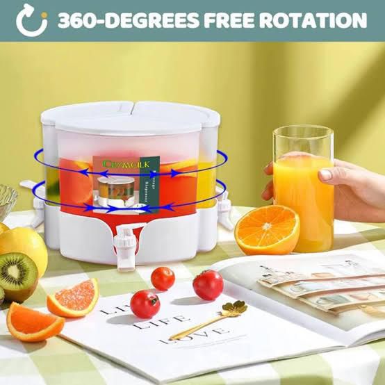 3 Portions Detachable 360 Degree Rotating Water Dispenser with Faucets.