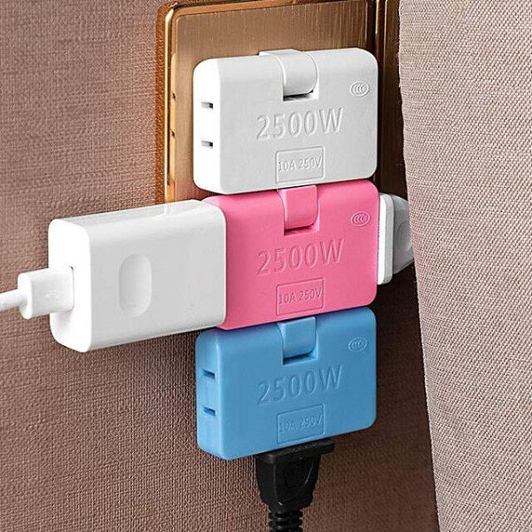 3 in 1 Extension Plug 180 Degree Rotation Electric Adapter Mini Adjustable Shape Mobile Phone Charging Converter.