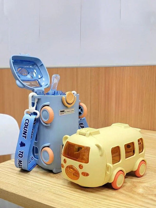 500ML Bear Car Toy Water Bottle (Leak-Free  BPA-Free).