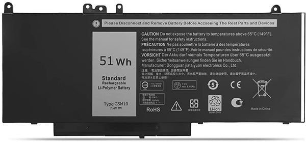 DELL BATTERY, Laptop Batteries G5M10 Laptop battery for Dell Latitude E5250 E5425 E5450 E5470 E5525 E5550 8V5GX R9XM9 WYJC2 1KY05-SIKER 51Wh 4 Cell Battery
