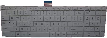 LAPTOP KEYBOARDS, TOSHIBA KEYBOARDS Laptop Keyboard for Toshiba Satellite C850 C855 C855D MP-11B93US-9305 English US White