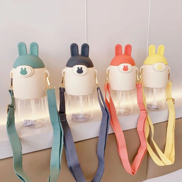 600ML Cute Bunny Cartoon Character Kids Water Bottle.