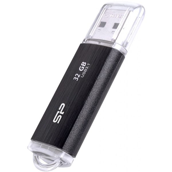 SILICON POWER, USB DRIVES SP032GBUF3B02V1K – USB Stick, Blaze B02, 32GB, USB 3.1, Black, Silicon Power