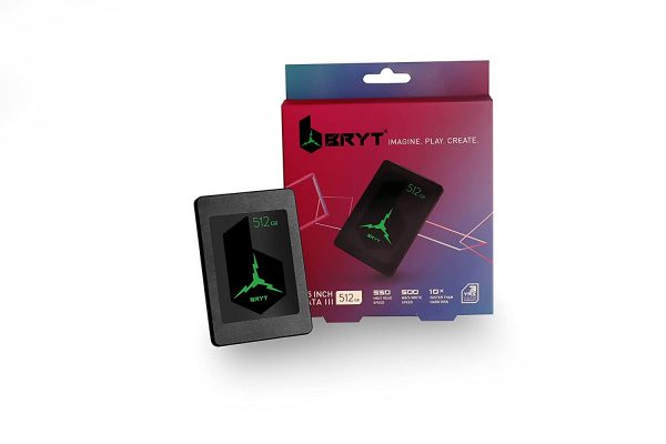 DESKTOP HARD DISK DRIVES, HARD DISK DRIVES, LAPTOP HARD DISK DRIVES, SSDS BRYT-512- GB SOLID STATE DRIVE SSD,Black,500 MBs Write,500 MBs Read, Light Weight, 2.5” SATA III 6 GB/s