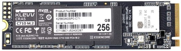 DESKTOP HARD DISK DRIVES, HARD DISK DRIVES, LAPTOP HARD DISK DRIVES, NVMES KLEVV CRAS C710 M.2 SSD NVMe PCle Gen3 x4 256GB 3D TLC NAND R/W Internal Solid State Drive (K256GM2SP0-C71)
